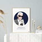 Poster ASAP Karl Lagerfeld & Choupette Blue
